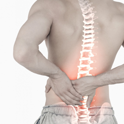 Image of a spine in pain